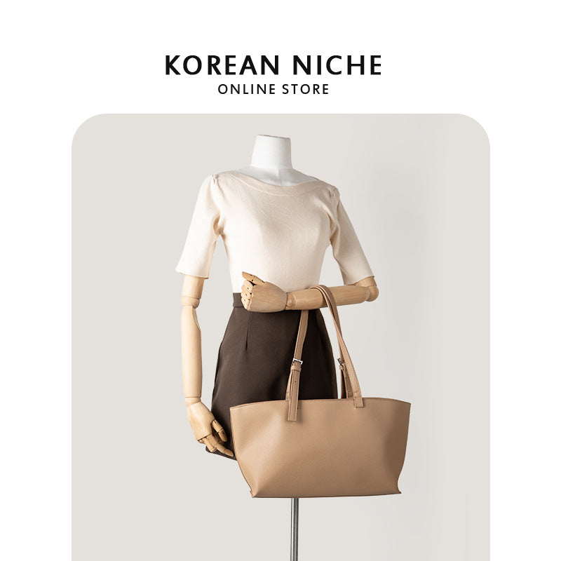 Women's Korean Niche Design Light Luxury Texture Tote Bags