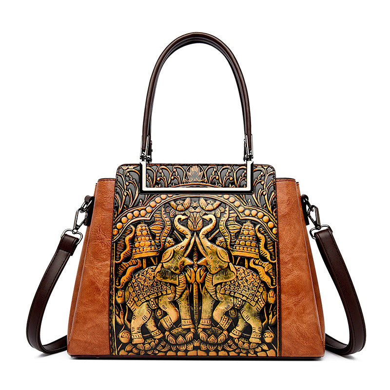 Women's Embossed Large Capacity Mom High-grade Temperament Bags