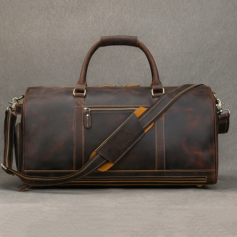Men's Horse Leather First Layer Cowhide Genuine Travel Bags