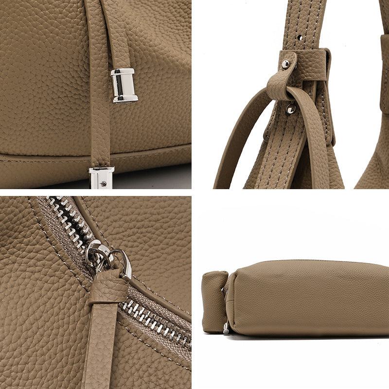 Women's Layer Cowhide Leather Genuine Retro Commuter Bags