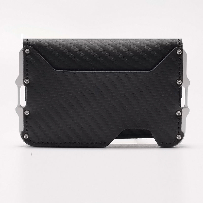 Men's Leather Metal Aluminum Alloy Bank Credit Bags