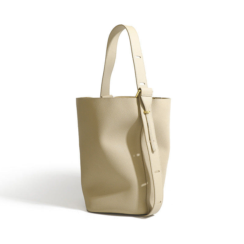 Women's Designer Model Cowhide Wandering High-grade Single Bucket Bags