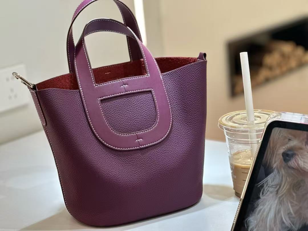 Women's Nose Vegetable Basket Layer Cowhide Large Handbags