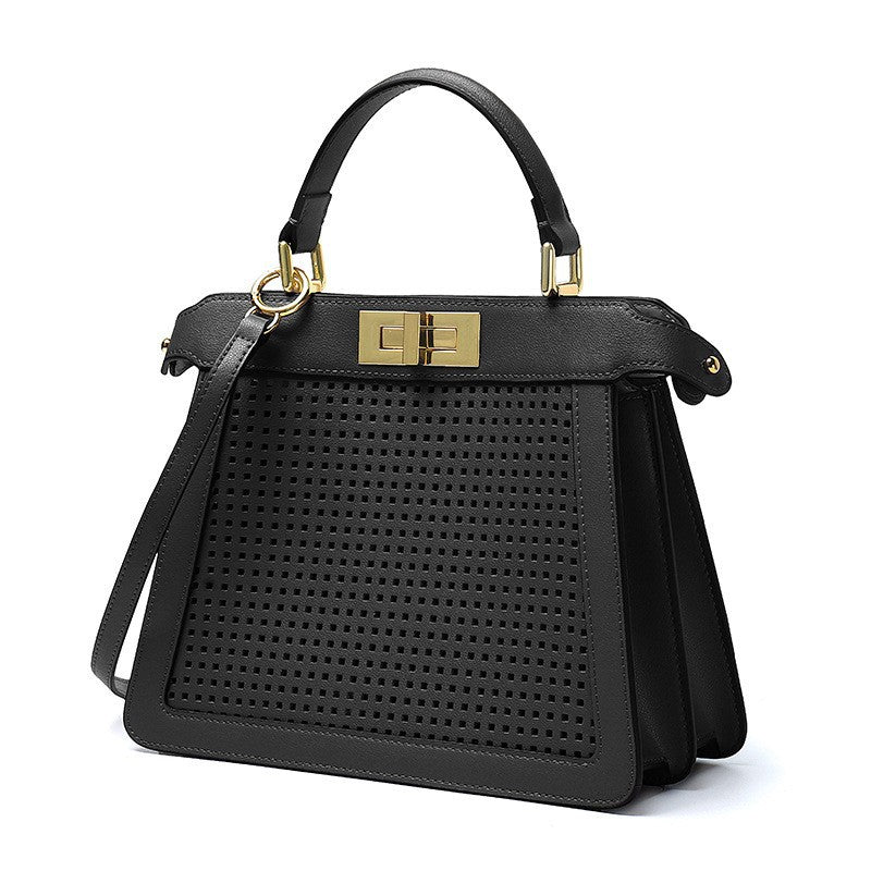 Women's Leather Rotating Single With Cat Design Crossbody Bags
