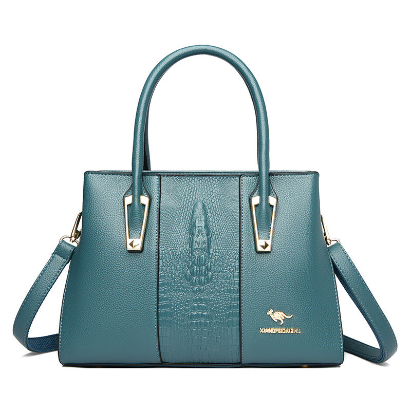 Women's Simple Mother Korean Style Crocodile Pattern Bags