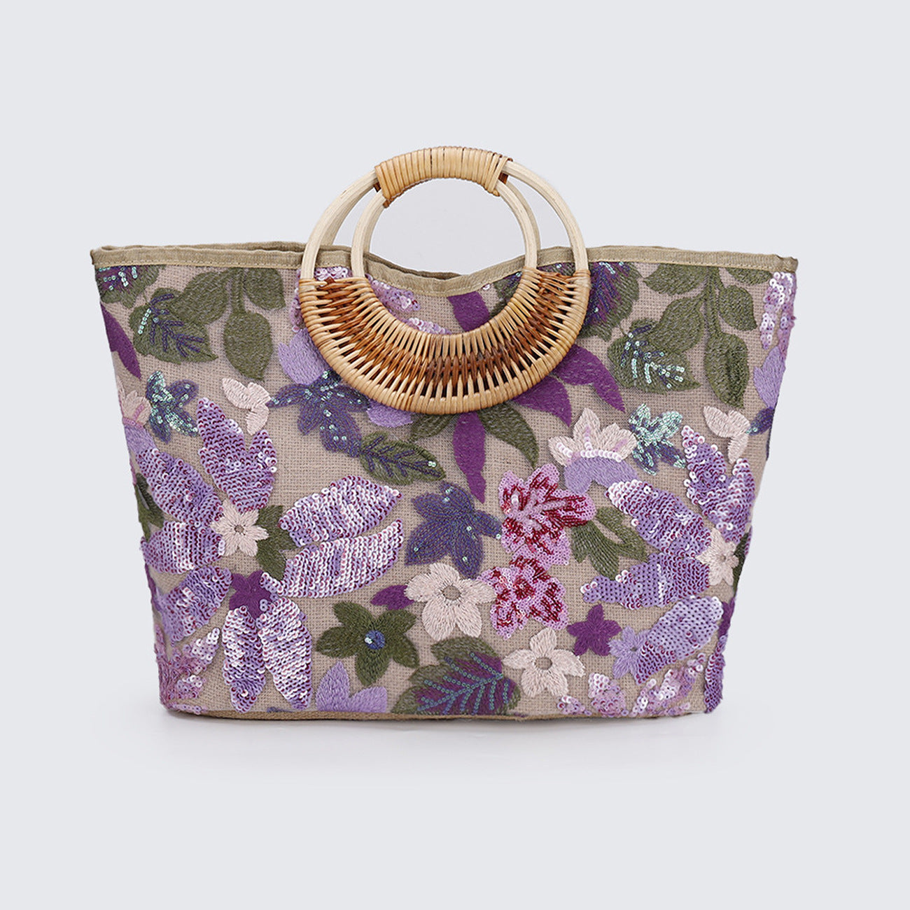 Women's Straw High-grade Niche Embroidered Large Capacity Tote Bags