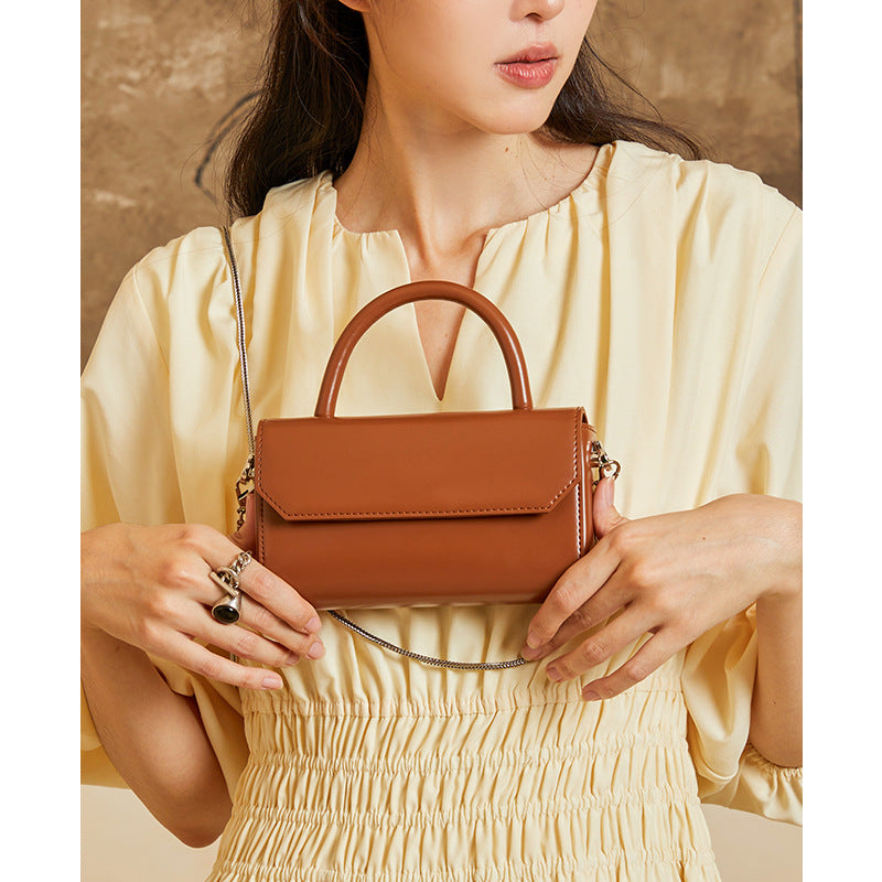 Women's Portable Chain High Sense Niche Genuine Bags