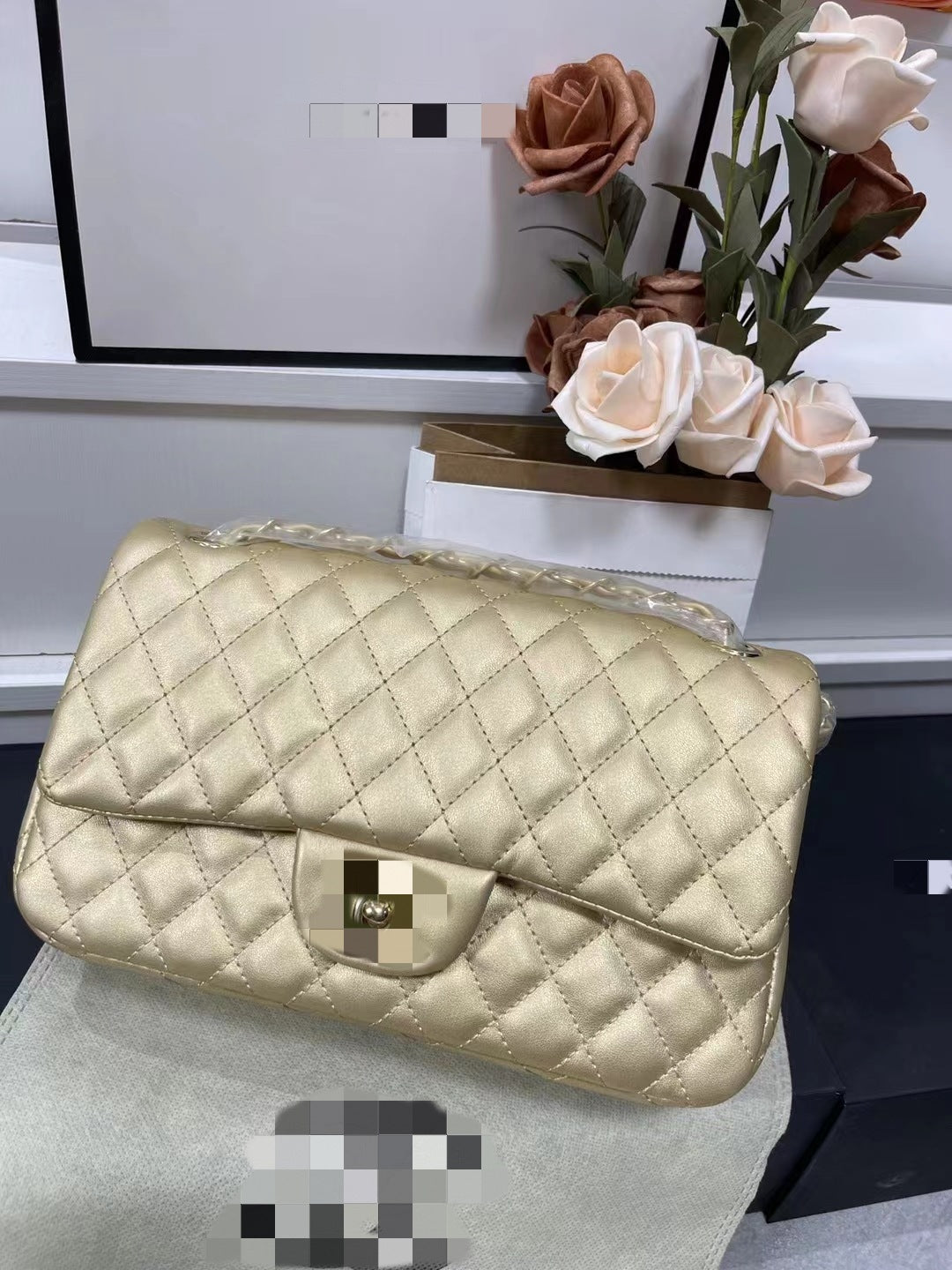 Women's High-grade Classic Style Sheepskin Pattern Rhombus Small Square Bags