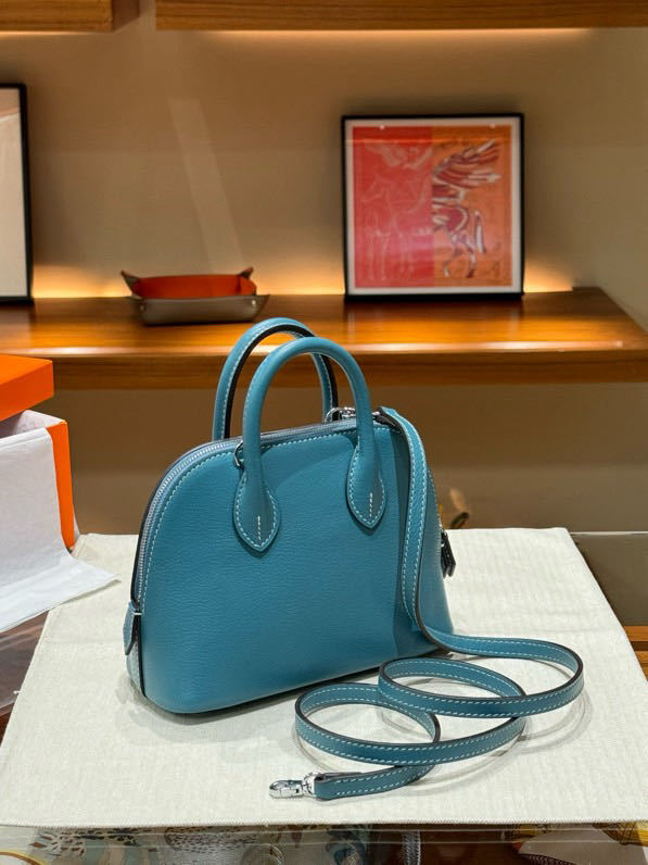 Women's Mini Sheepskin Shell Portable Bowling Leather Crossbody Bags