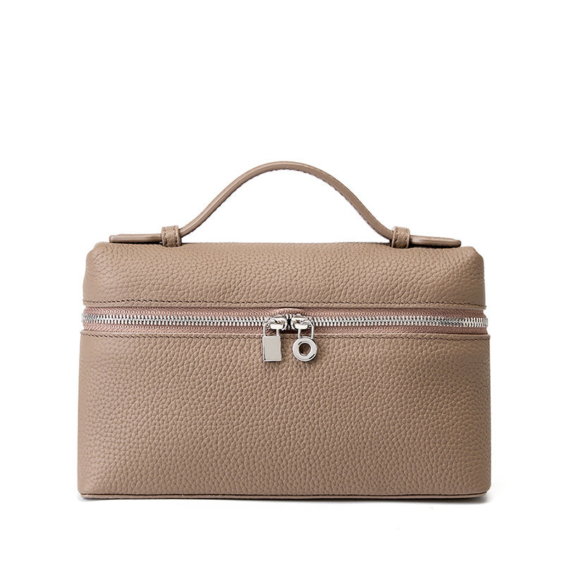 Women's Genuine Leather Lunch Box First Layer Crossbody Bags