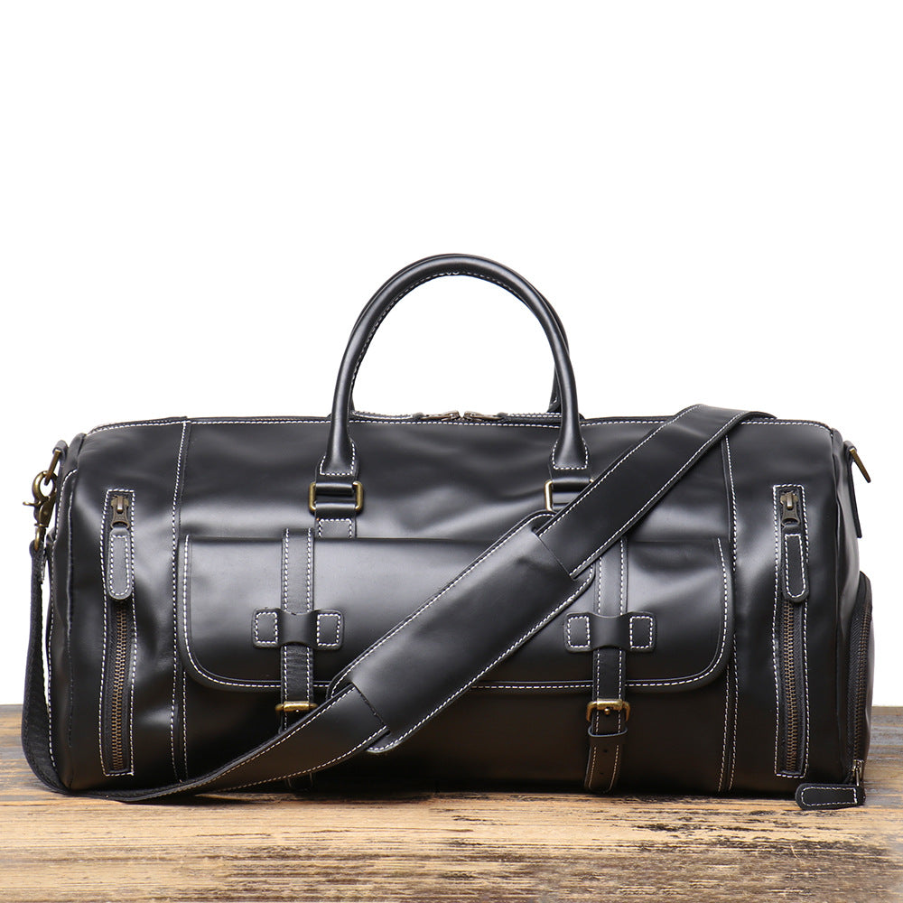Crazy Horse Leather Portable Large Capacity Travel Bags