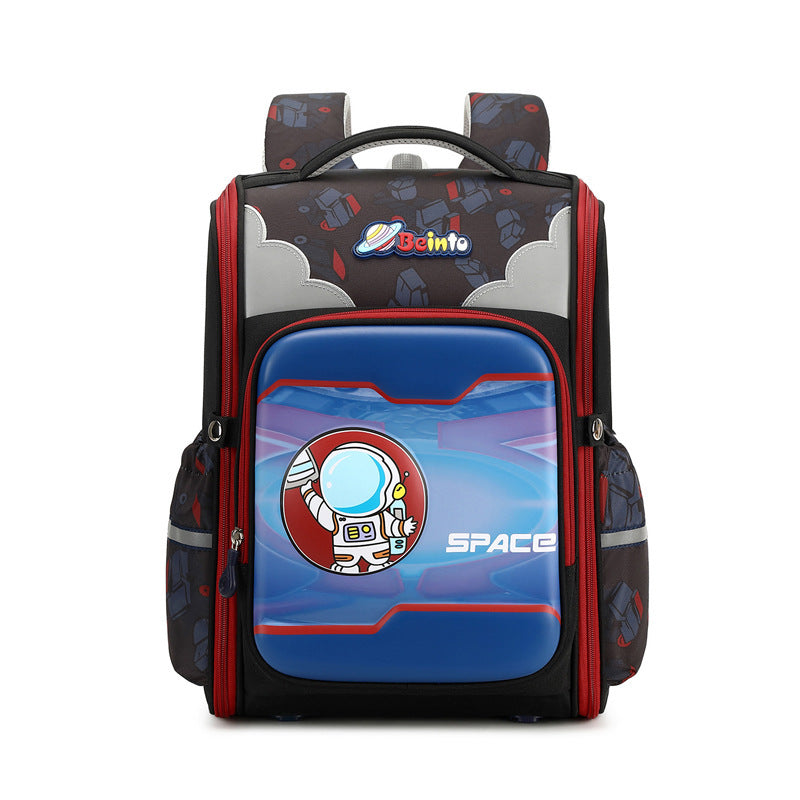 Open Lightweight Large Capacity Burden Reduction Elementary School Students' Schoolbags