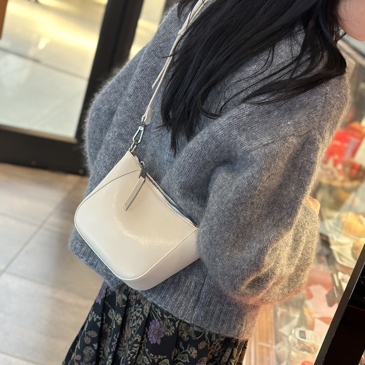 Women's Genuine Leather Niche Cow Light Luxury Design Crossbody Bags