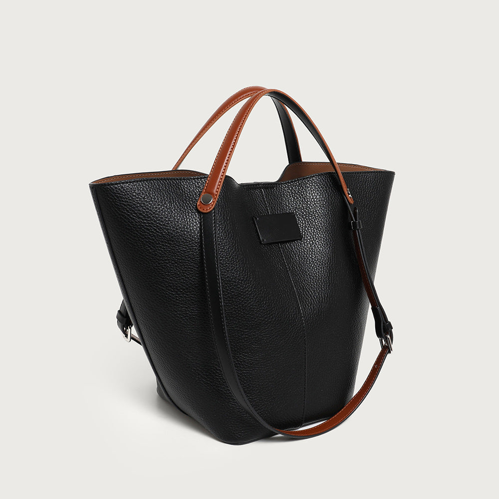 Women's Pattern Large Capacity Vegetable Basket Commuter Bucket Bags