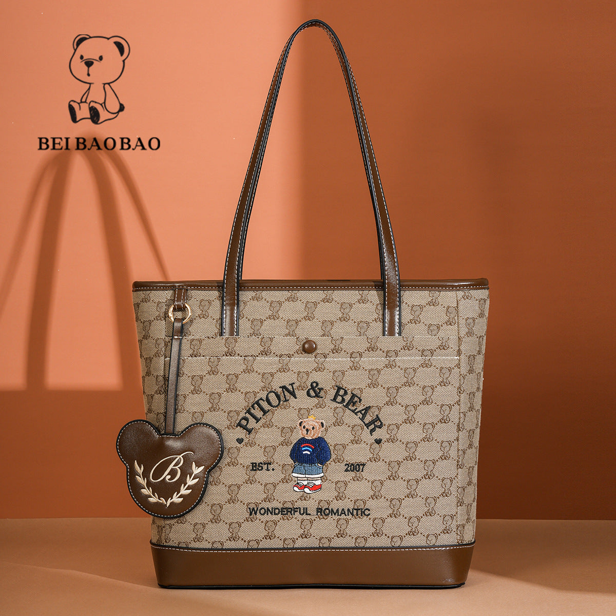 Source Retro Cute Bear Trendy Wild Tote Bags
