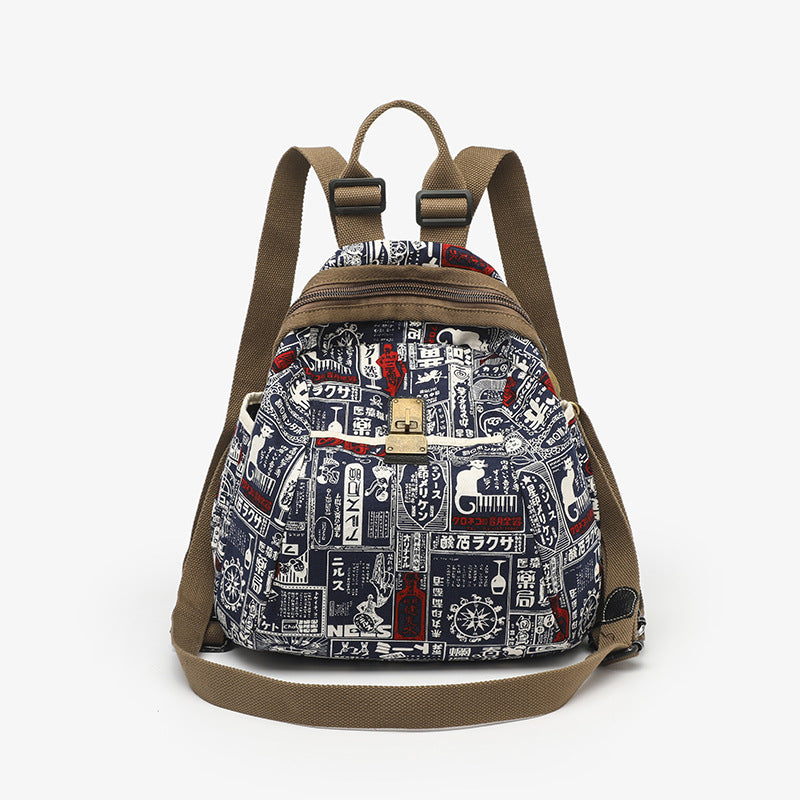 Unique Graceful Fashionable Cotton Linen Leisure Backpacks