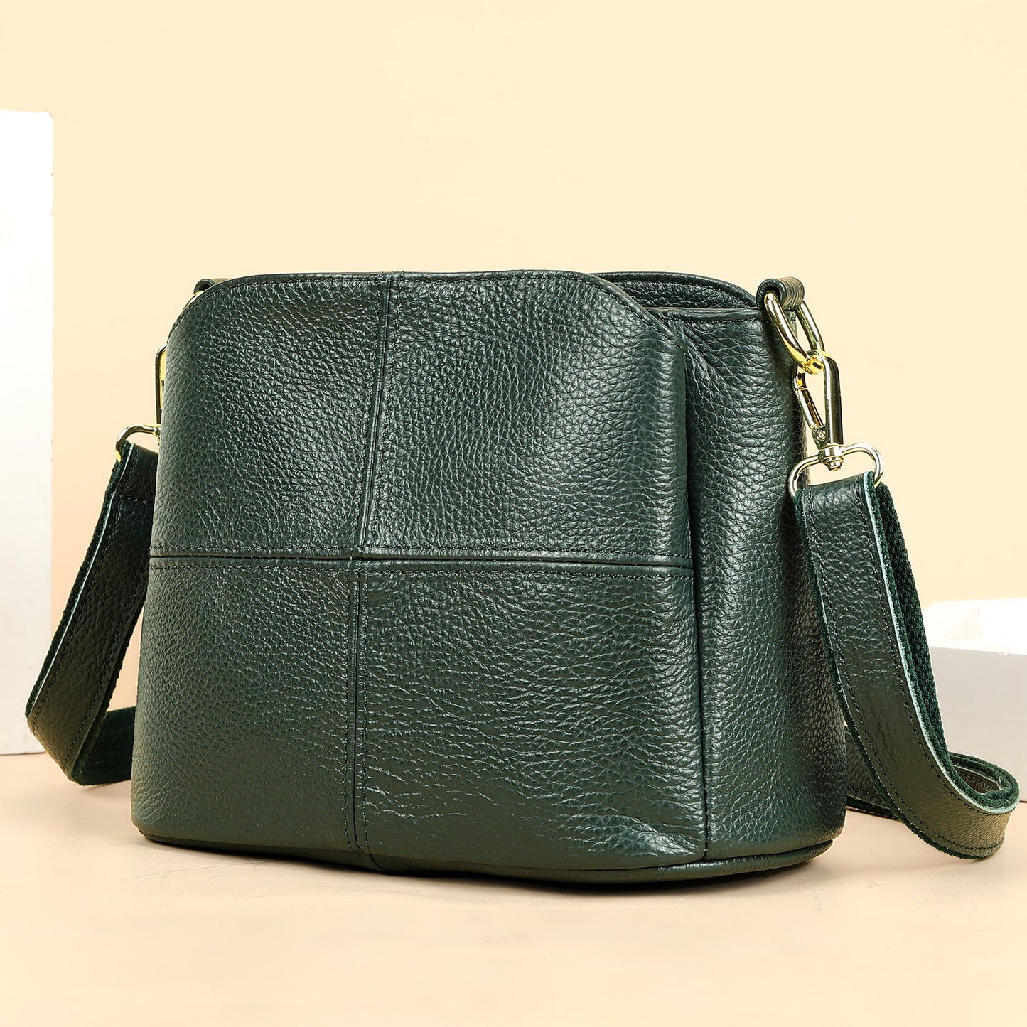 Women's Large Capacity Top Layer Cowhide Leather Crossbody Bags