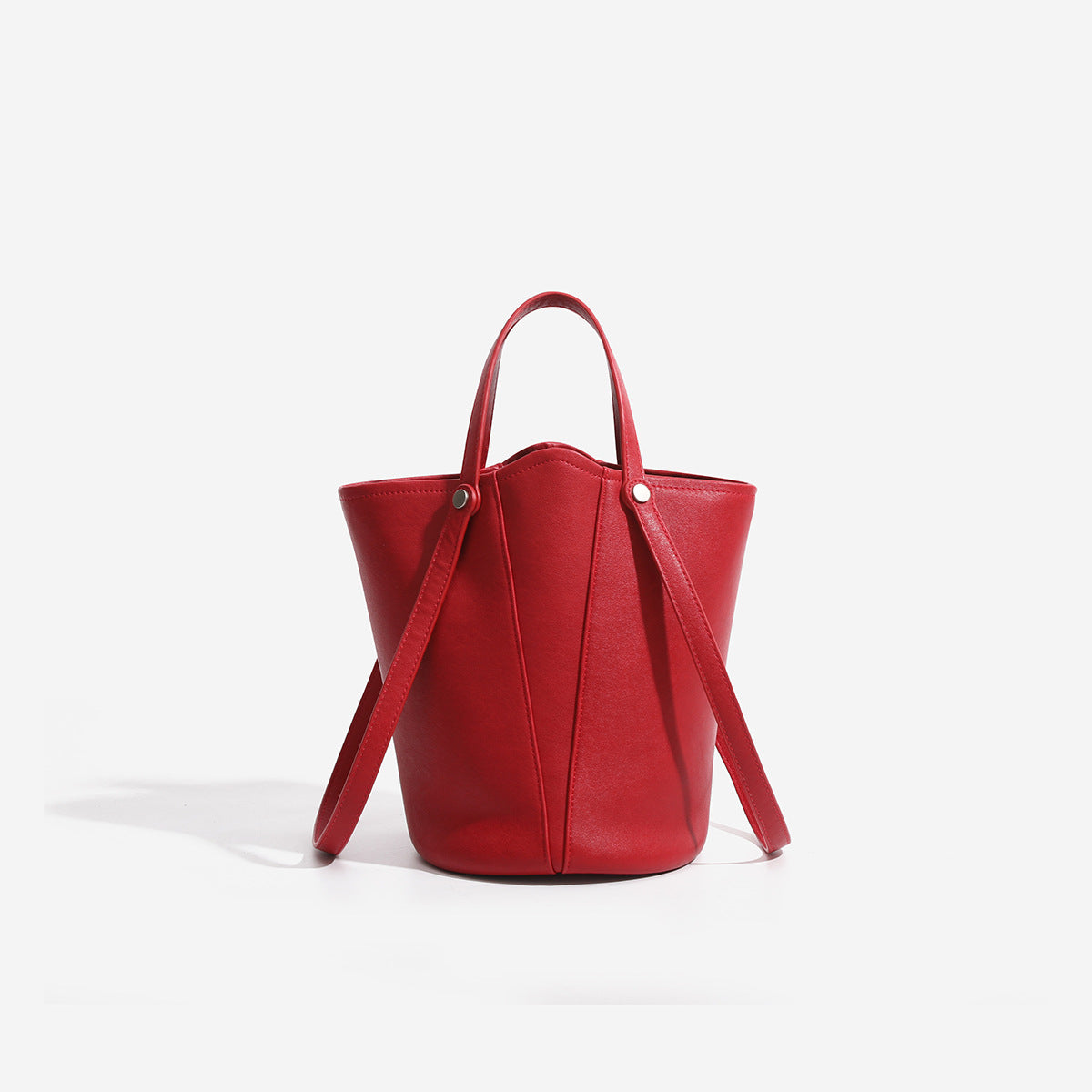 Women's High-grade Red Bridal Wedding Commuter Bucket Bags