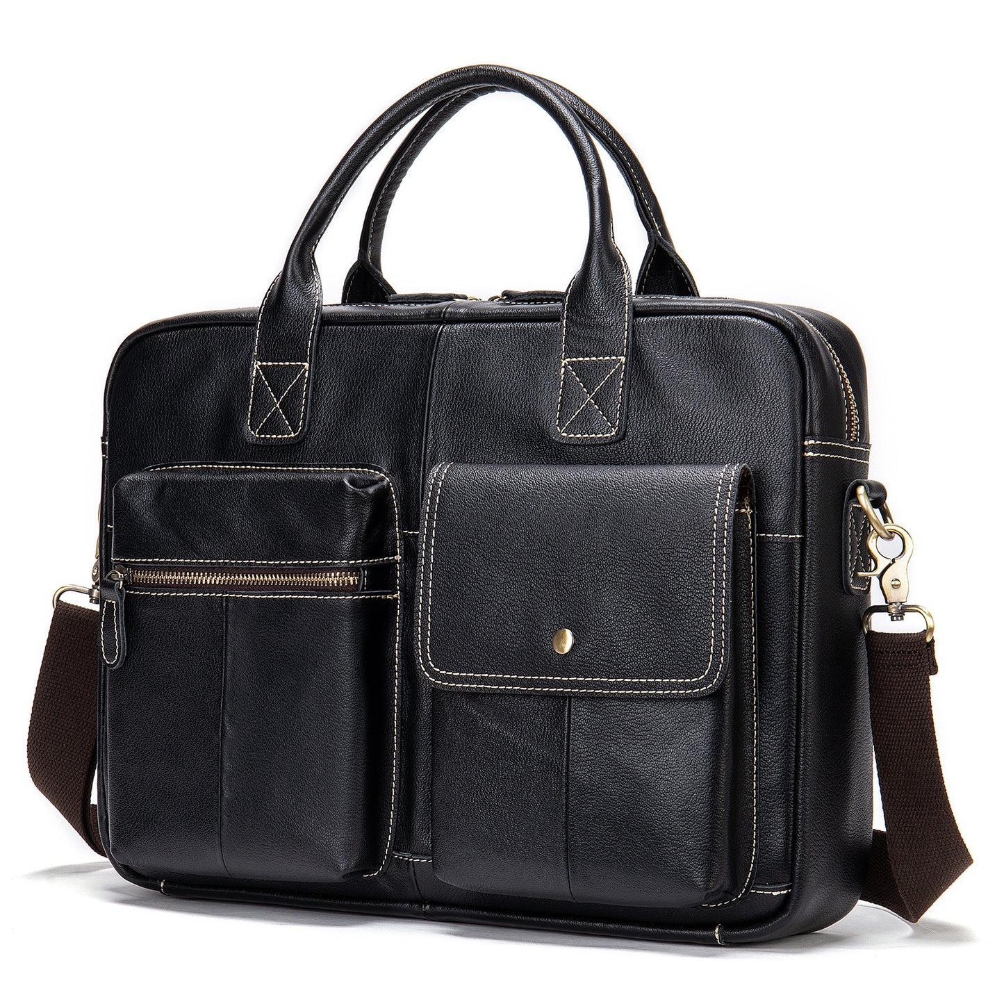 Men's Business Genuine Leather Document Vintage First Men's Handbags