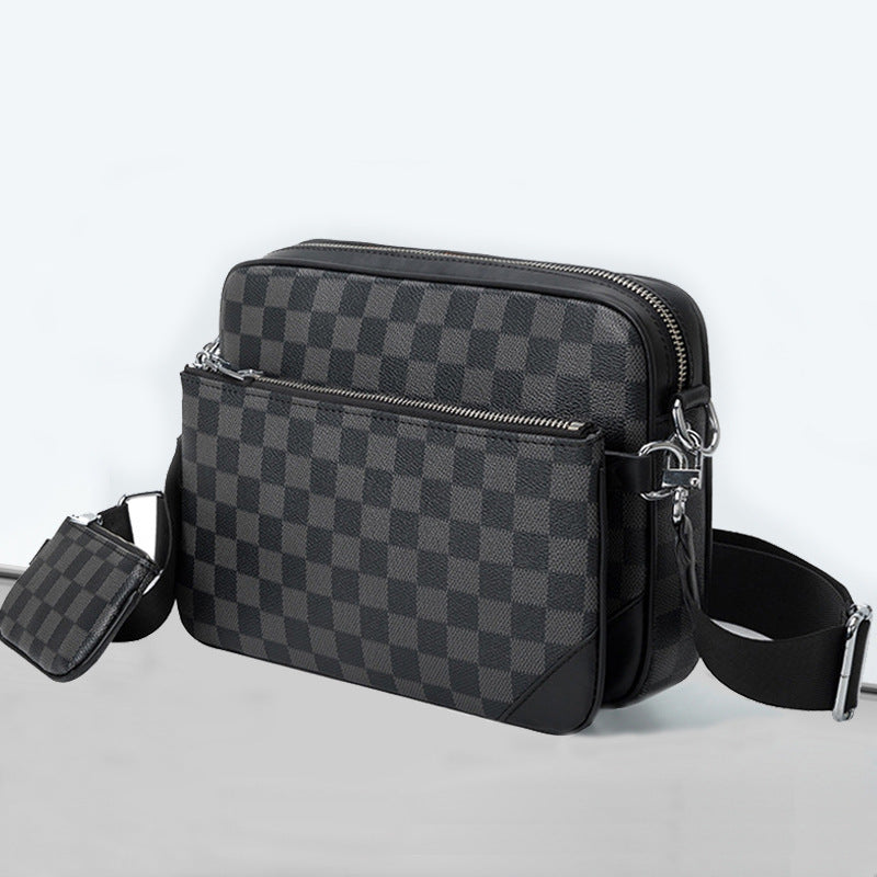 Men's Fashion Three-piece Set Mahjong Presbyopic Men's Shoulder Bags
