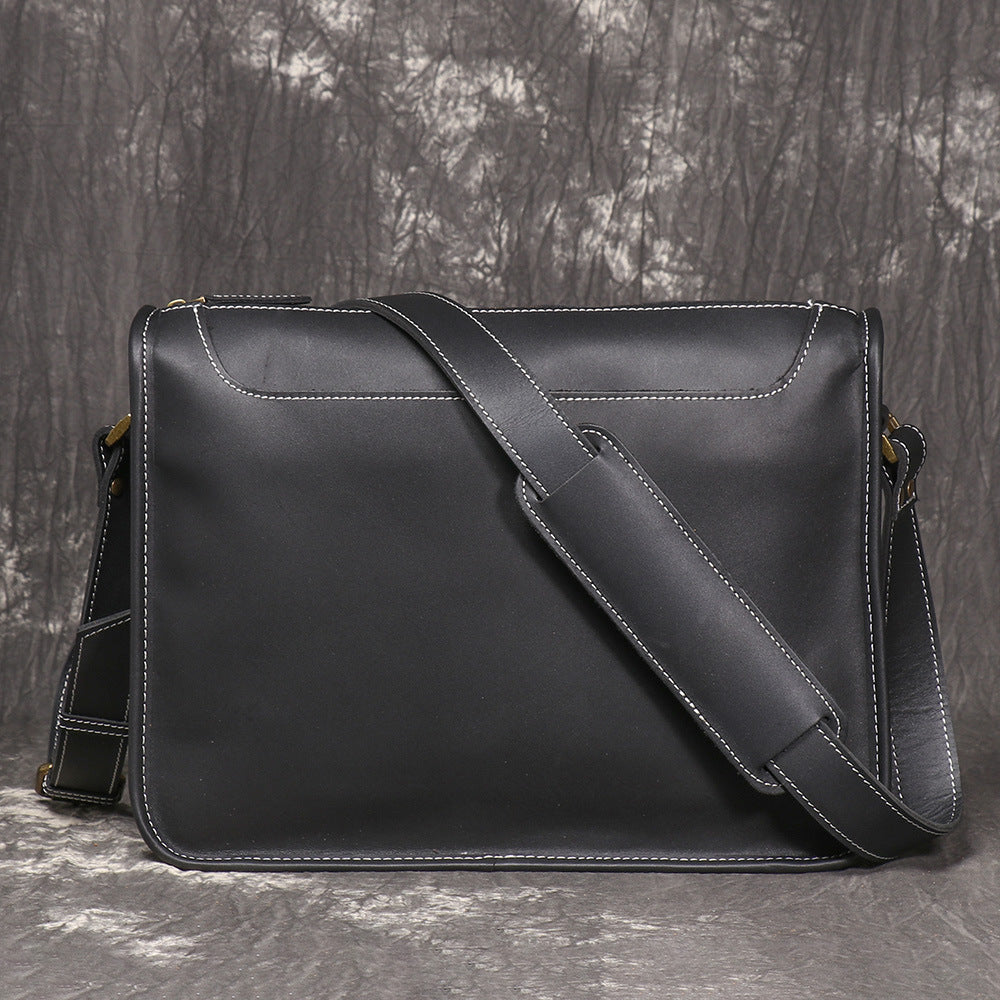 Women's & Men's & Crazy Horse Leather Retro Genuine Men's Shoulder Bags