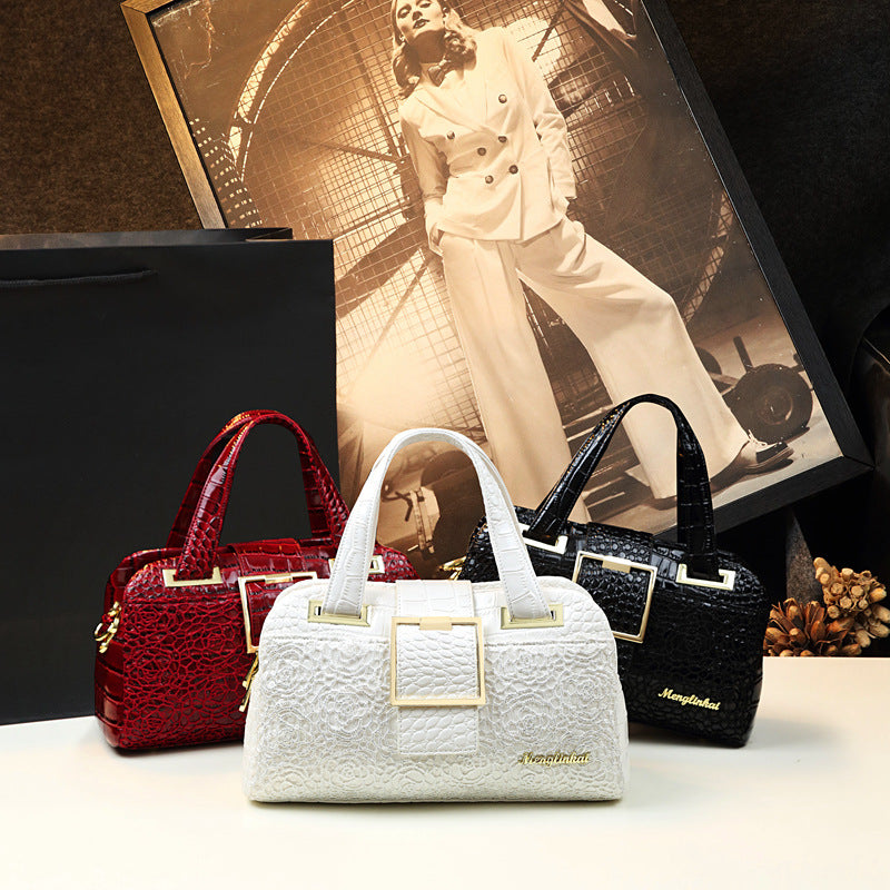 Women's Versatile Large Capacity Big Lace Alligator Backpacks