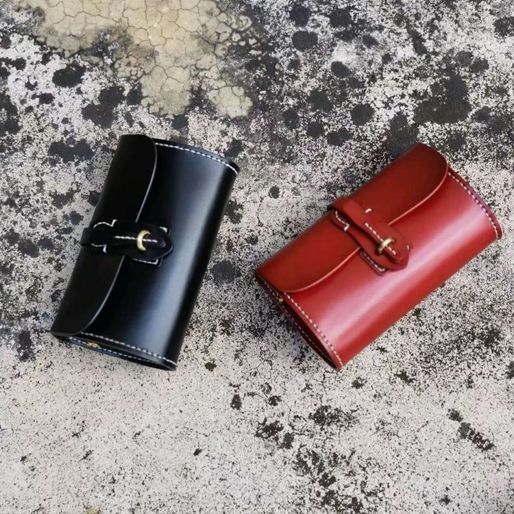 Women's Artificial Sewing Round First Layer Cowhide Simple Genuine Crossbody Bags