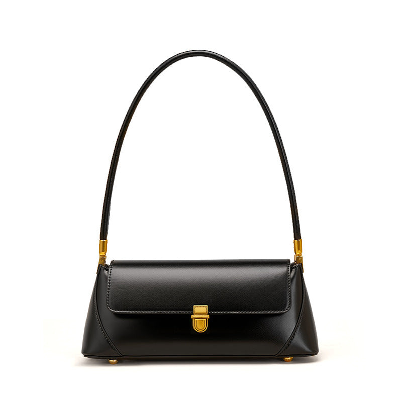 Women's Niche Baguette Genuine Leather Underarm Summer Tote Bags