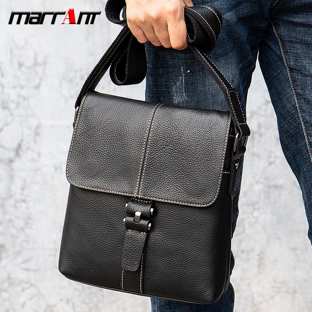 Men's Business First Layer Leather Retro Flip Men's Shoulder Bags