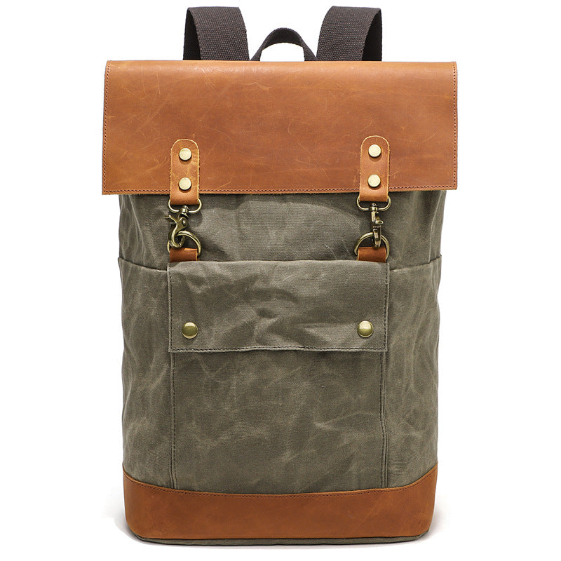 Women's & Men's & Vintage Oil Wax Canvas Crazy Backpacks