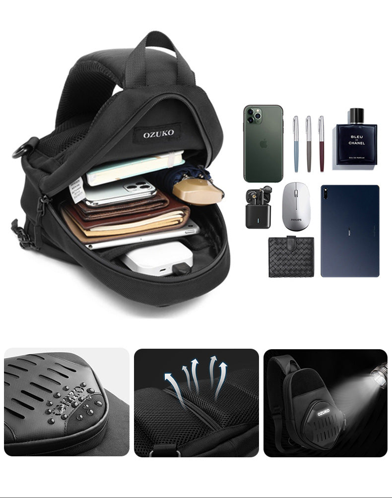 Men's Korean Style Fashion Camouflage Waterproof Men's Chest Bags
