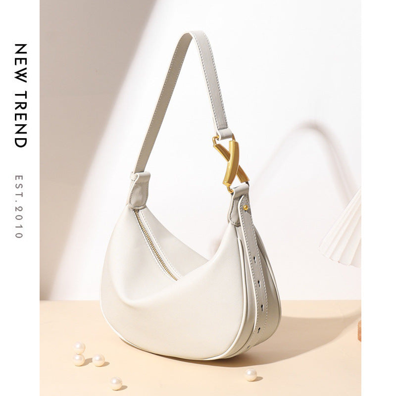 Women's Designer High-grade Underarm Moon French Style Armpit Bags