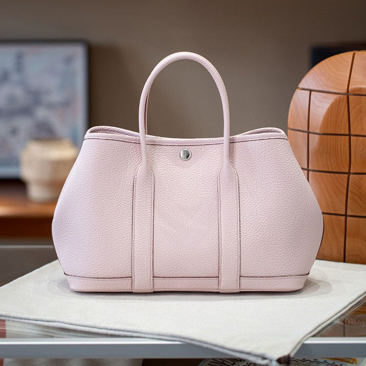 Women's Wax Line Leather Portable Large Capacity Handbags