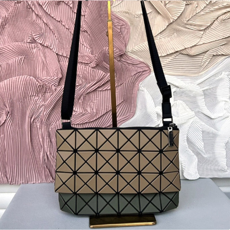 Kangaroo Styled Contrast Color Long Strap Crossbody Bags