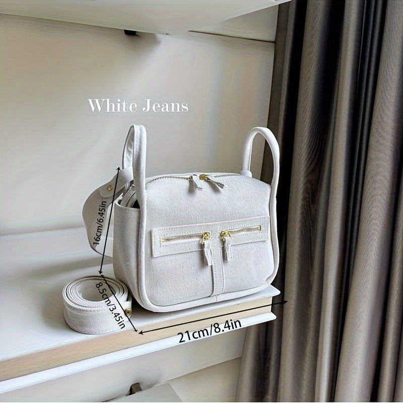 Women's Denim Design Retro High Sense Underarm Small Square Bags