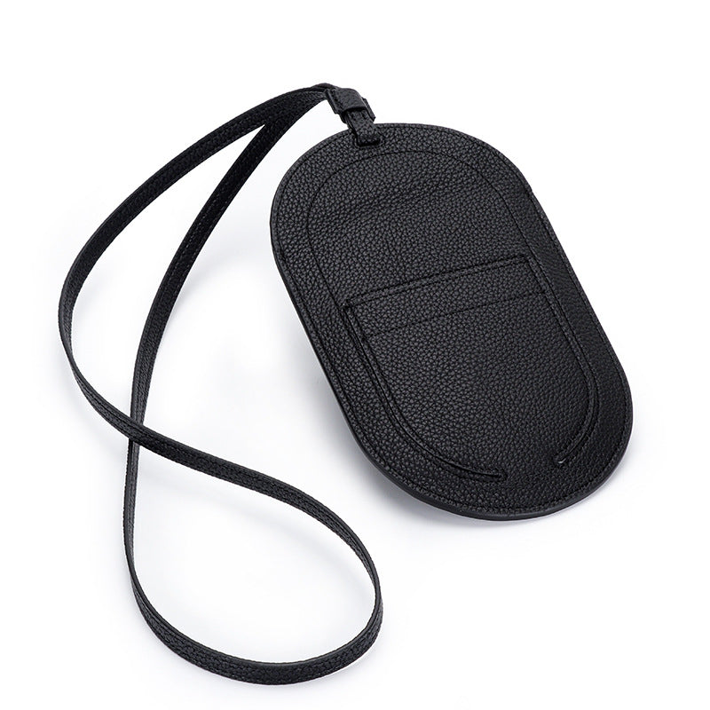 Women's Mobile Halter Vertical First Layer Cowhide Phone Bags
