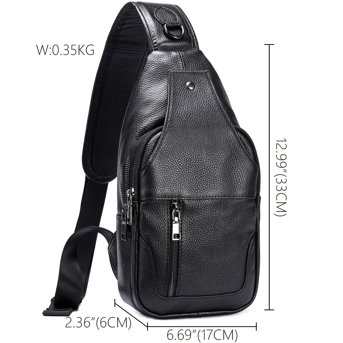 Glamorous Men's Leather Fashion Top Layer Bags