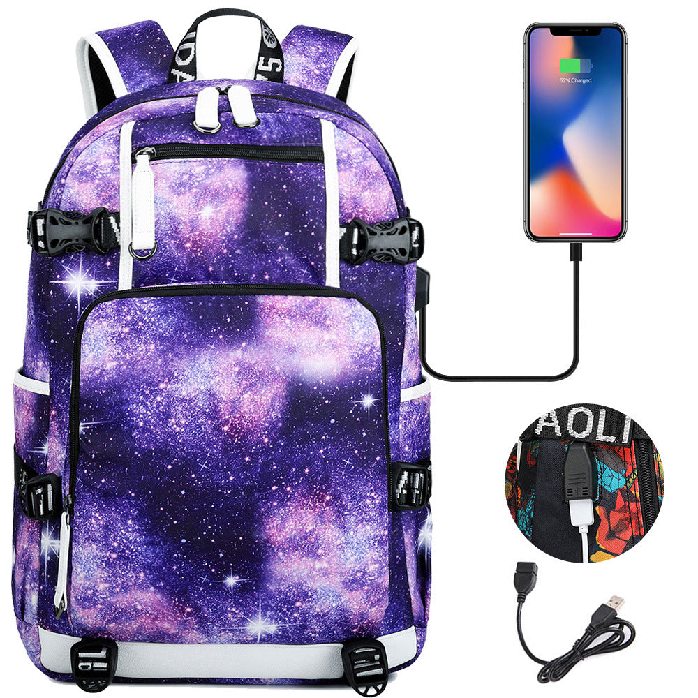 Women's & Men's & One Distribution Preferred Earphone Leisure Middle School Students' Schoolbags