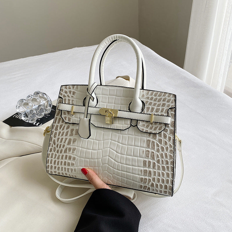 Women's Attractive Kelly Alligator Print Fashion Small Square Bags