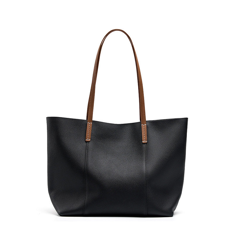 Large Capacity Top Layer Cowhide Big Bucket Bags
