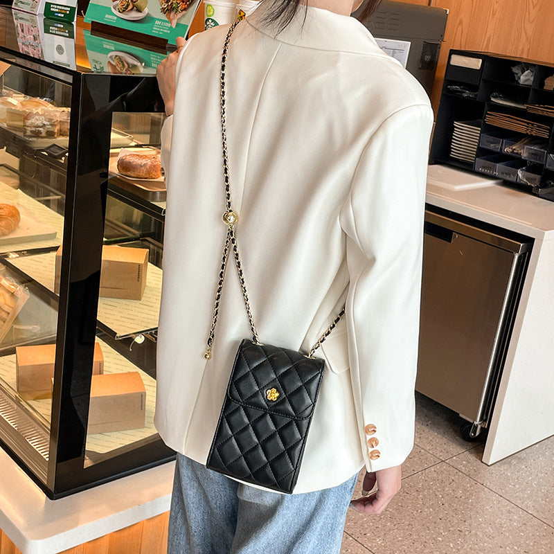 Cowhide Mobile Female Fashion Chain Design Shoulder Bags