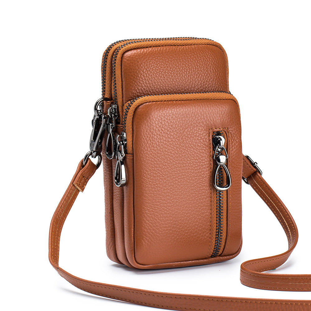 Women's Leather Fashion Trend Large Capacity Vertical Phone Bags