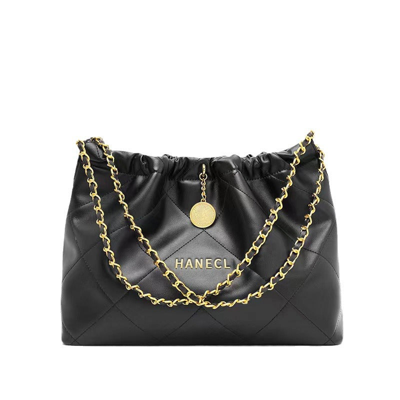 Women's Large Capacity Niche Underarm Chain Soft Leather Garbage Shoulder Bags