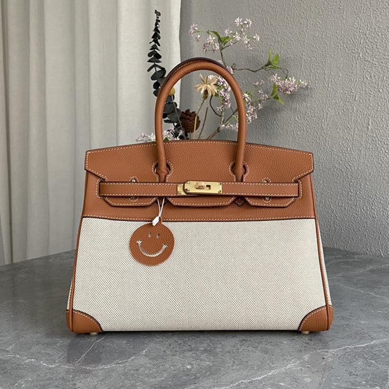 Women's Stitching Contrast Color One Kelly Large Handbags