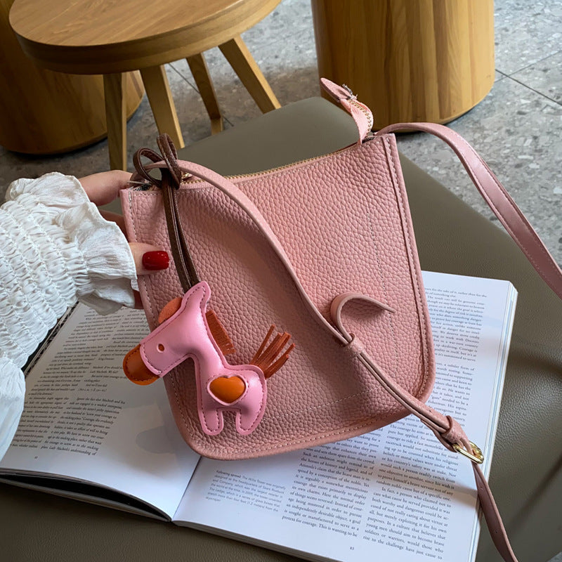 Women's Minority Simple Cow Leather Large Capacity Shoulder Bags