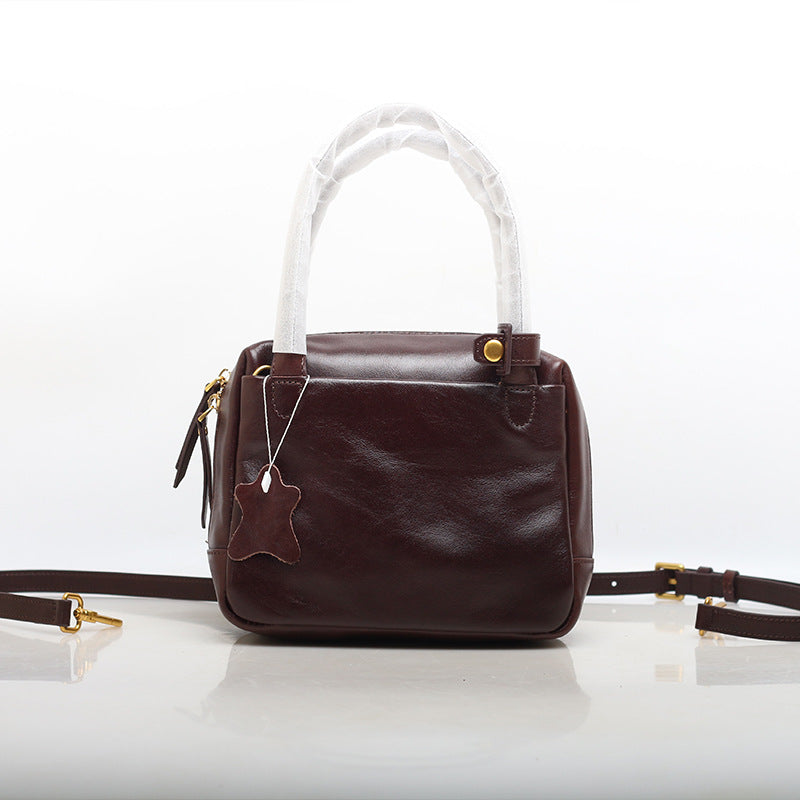 Women's Leather Retro Style Classic Imported Vegetable Shoulder Bags