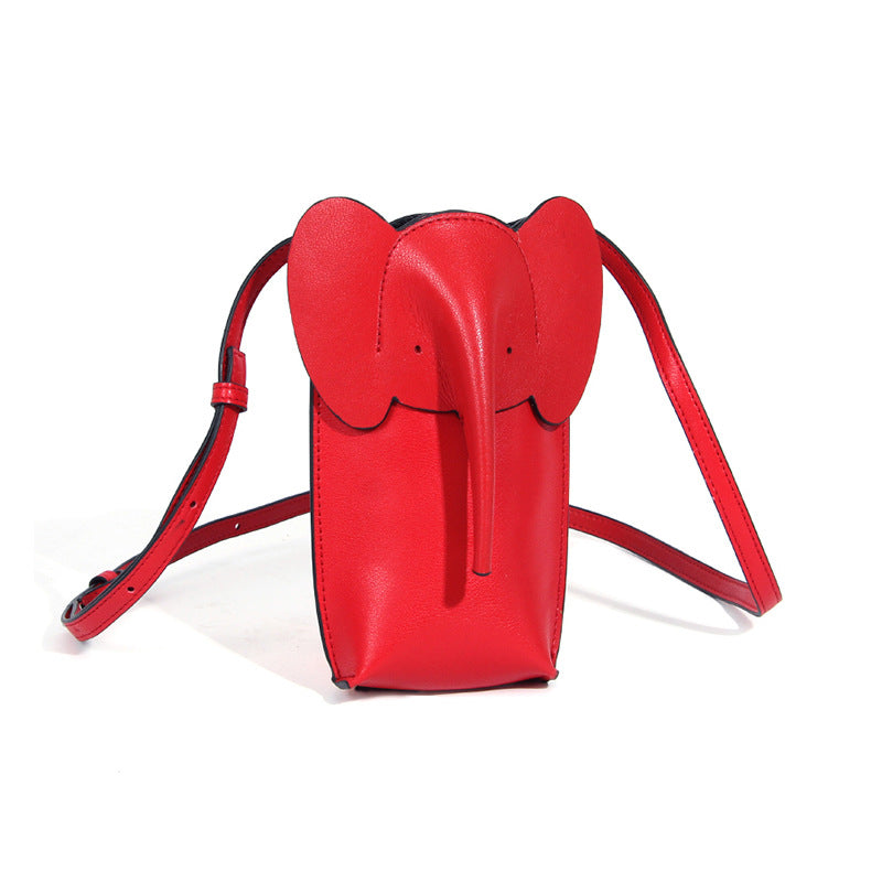 Women's Creative Elephant Mobile Lightweight Leather High Phone Bags