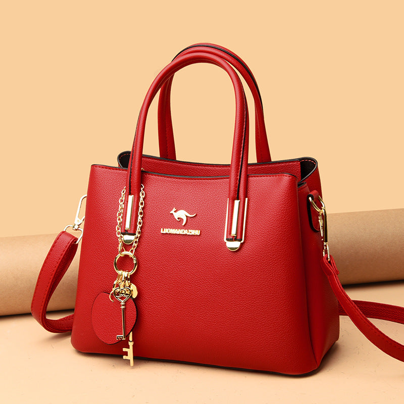 Women's Capacity Versatile Lychee Pattern Elegant Kangaroo Tote Bags