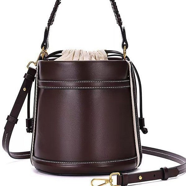 Women's Z Portable Woven Beach Personalized Commuter Bucket Bags