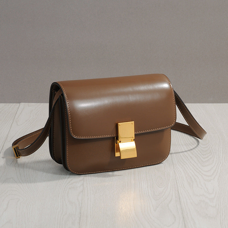 Women's Fashion Stewardess Retro Cow Leather Crossbody Bags